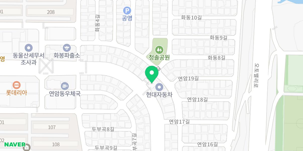 연암동 현대자동차 인근, 화봉로 99에 위치한 매장 지도